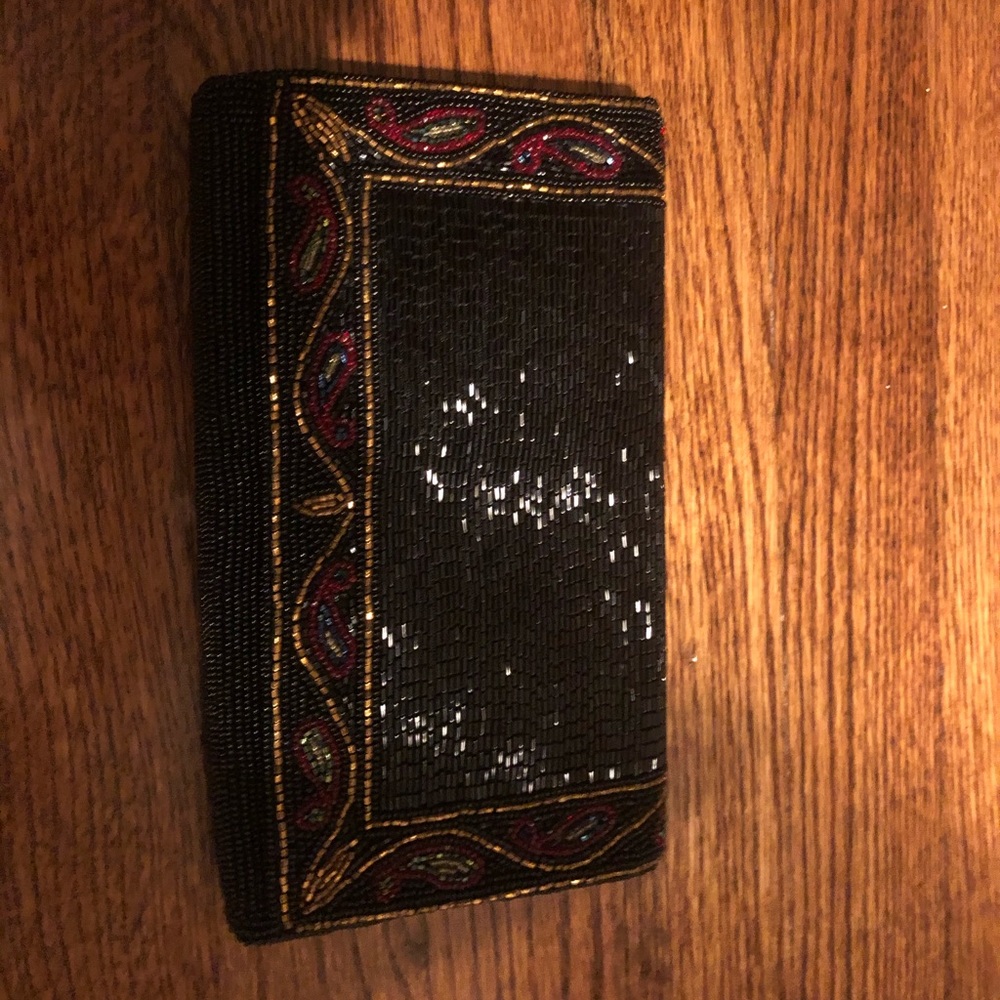 Black sequin purse